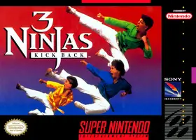 Box Art oficial de 3 Ninjas Kick Back para Super Nintendo — Estados Unidos