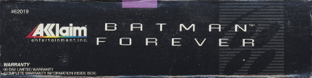 Box Art de Batman Forever para Super Nintendo - lado - Estados Unidos