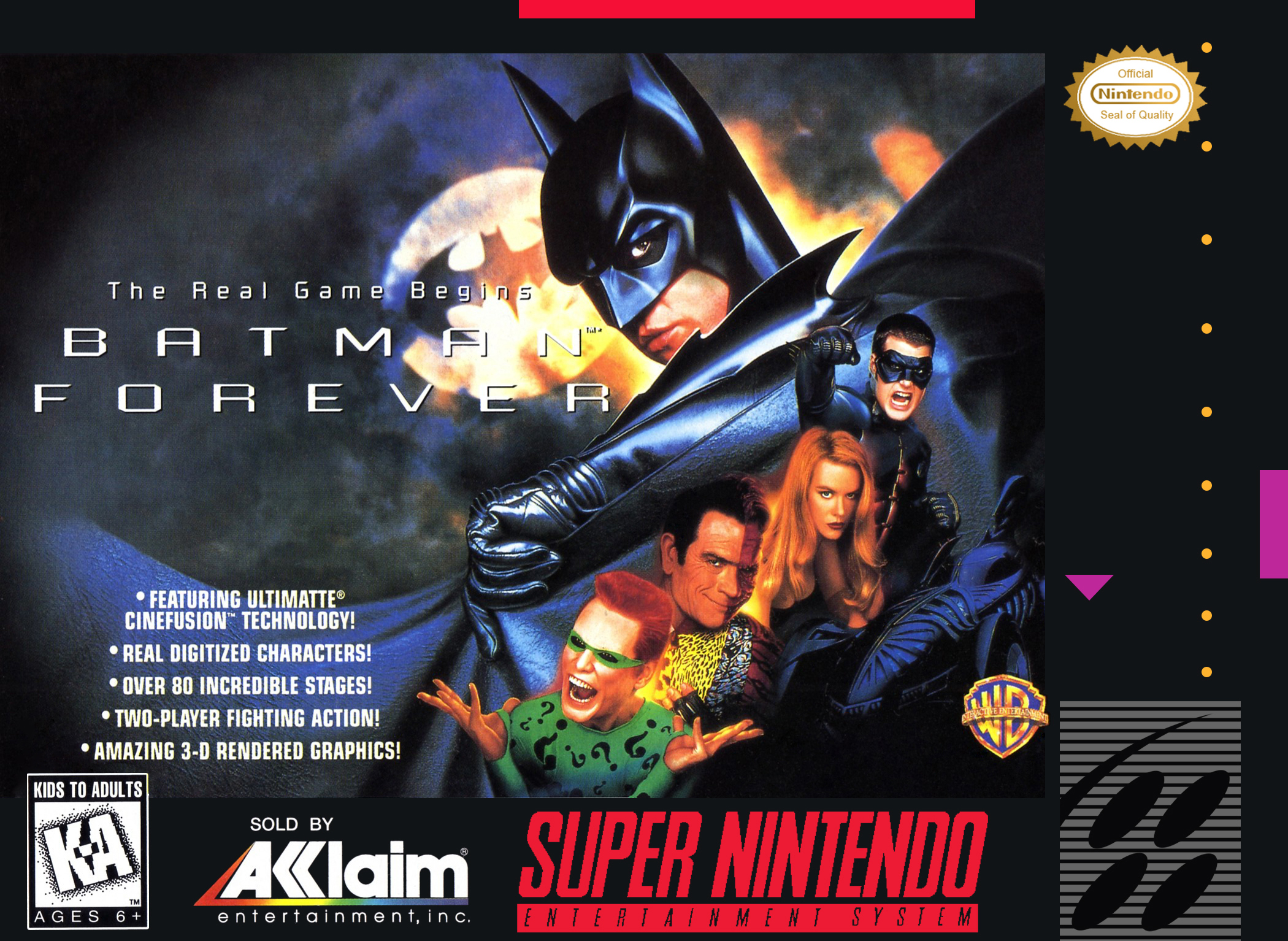 Box Art de Batman Forever para Super Nintendo - Estados Unidos