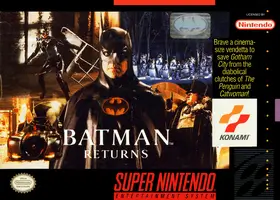 Box Art oficial de Batman Returns para Super Nintendo — Estados Unidos