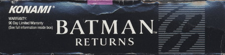 Box Art de Batman Returns para Super Nintendo - lado - Estados Unidos