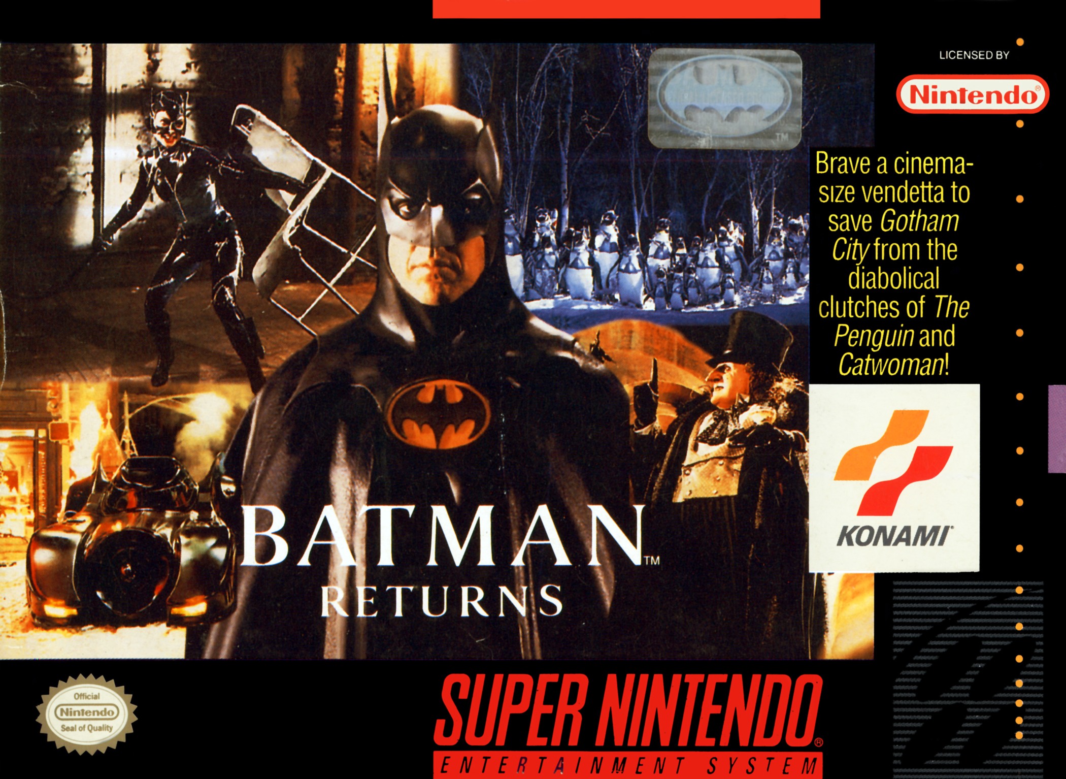 Box Art de Batman Returns para Super Nintendo - Estados Unidos