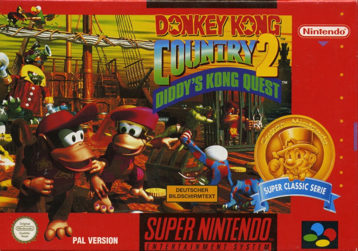 Box Art de Donkey Kong Country 2: Diddy's Kong Quest para Super Nintendo - Super Classic Serie - Alemanha