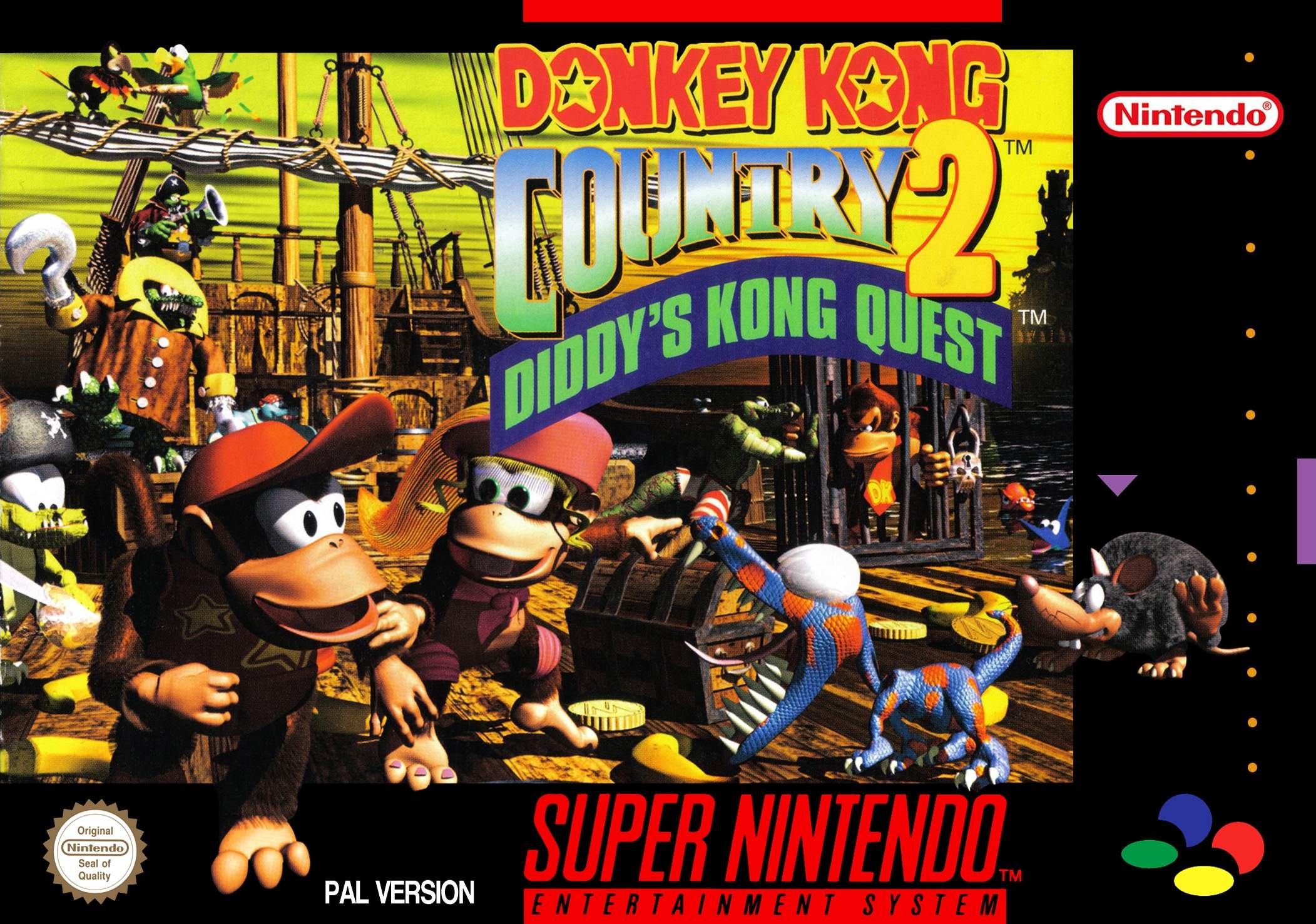 Box Art de Donkey Kong Country 2: Diddy's Kong Quest para Super Nintendo - Espanha